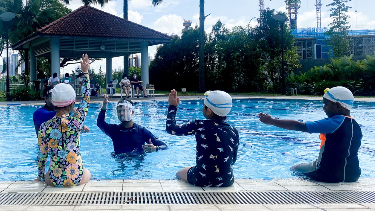 Children Learning Swimming at The Swim Lab
