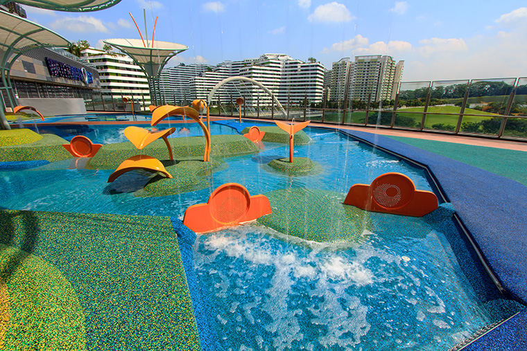 Happy Park at Waterway Point in Punggol, open from 10am to 7pm, offering a free playground experience.